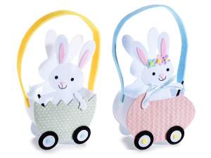 Easter candy bag with bunny toy car