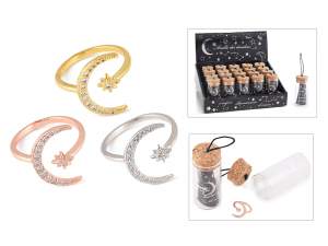 Wholesale adjustable star moon rings
