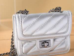 Wholesale silver leatherette mini bag