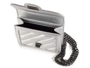 Wholesale silver leatherette mini bag
