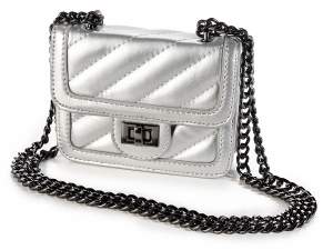 Wholesale silver leatherette mini bag