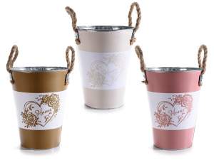 Wholesale vase holder heart handles