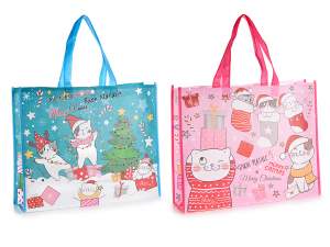 Cat print shopping bags wholesaler