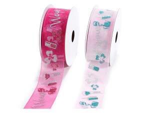 Wholesale pink glitter make up ribbons