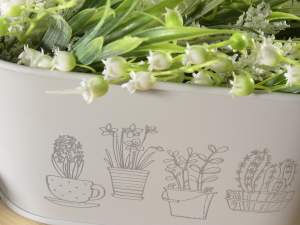 Wholesale oval vase with handle