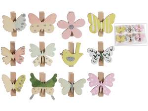 wholesale spring flowers butterflies clips