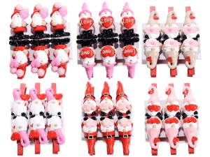 wholesale love heart gnome hair clips