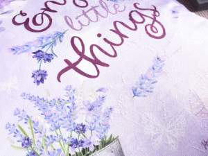 wholesale lavender pompom pillow