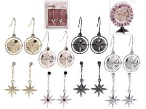 Wholesale wind rose earrings
