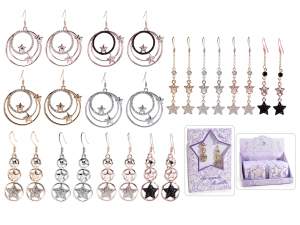 Wholesale moon star earrings
