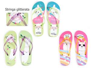 Wholesaler flip flop woman design lama