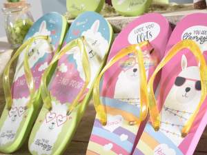 Wholesaler flip flop woman design lama