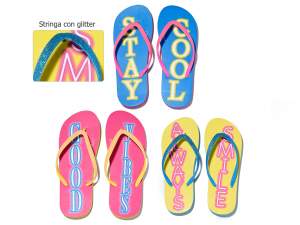 Neon beach women's flip flops wholesalers