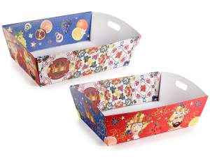 Wholesale dark brown Christmas paper tray