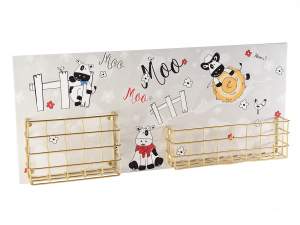 Ingrocco document holder with cow decorations