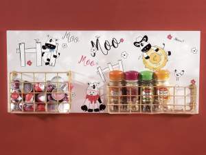 Ingrocco document holder with cow decorations