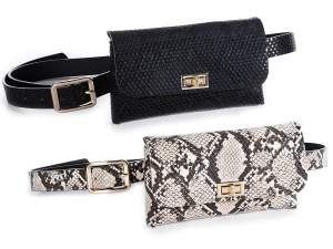 Sac pochette en similicuir python en gros