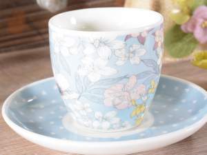 Wholesale coffee cup porcelain flowers
