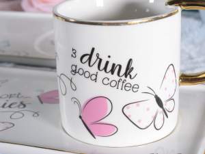 Wholesale cup and saucer with gold decorations