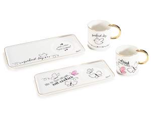 Wholesale cup and saucer with gold decorations