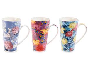 Wholesaler of porcelain cups with flower decoratio