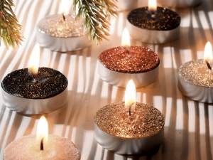 Wholesale glitter tealight candles