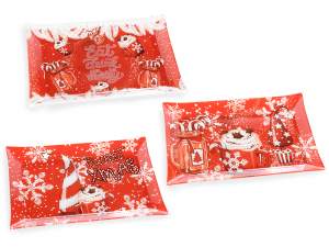 Rectangular Christmas plate wholesaler