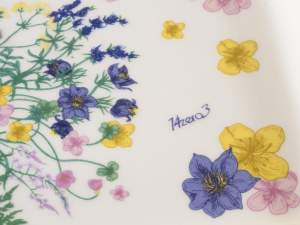 Plate wholesaler with herbs decoration
