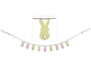 colorful easter bunny wreath