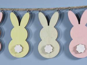 colorful easter bunny wreath