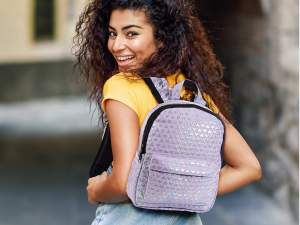 Sac à dos coeurs effet perle sirène en gros