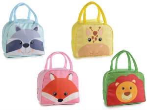 Sac isotherme / Sac à lunch avec animaux, poignées et zip