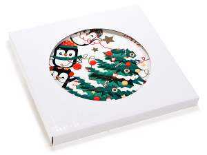 Mayoristas bajo pingüinos de olla de Navidad