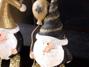 Santa Claus wholesaler with golden decoration