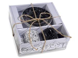 Wholesale black and white coffee cups