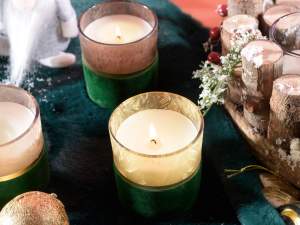 Wholesaler scented candles flowers jar