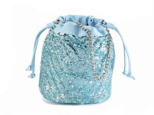 Sequined women's bucket bags wholesalers
