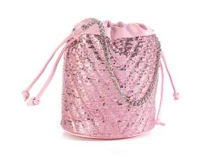 Pink sequin bucket bags wholesalers
