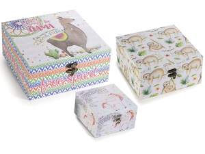 Wholesale boxes wood decorations Animal Fantasy