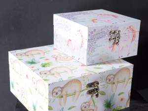 Wholesale boxes wood decorations Animal Fantasy