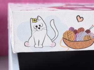 Grossistes boites en bois chats idée cadeau