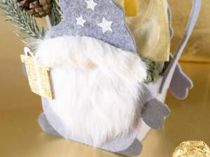 Wholesale christmas gnome cloth purse