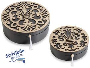 wholesaler of wooden boxes with majolica decoratio