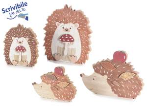 Wholesale wooden hedgehog decoration showcase