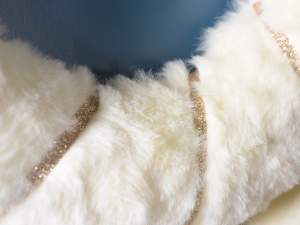 Wholesale white eco-fur Christmas garlands