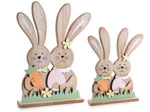 wholesale wooden easter decorations rabbits
