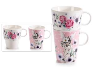 Wholesale set of 2 bunny rabbit cups