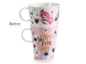 Wholesale set of 2 bunny rabbit cups