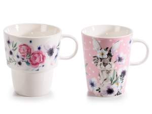 Wholesale set of 2 bunny rabbit cups