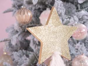 Wholesale Christmas trees wood fake fur glitter